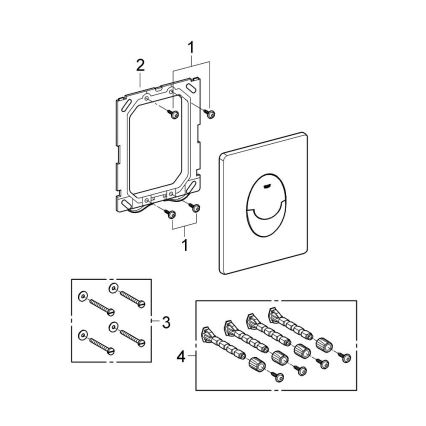 GROHE 38505P00 - Betätigungsplatte SKATE AIR 156 × 197 mm mattierter Chrom