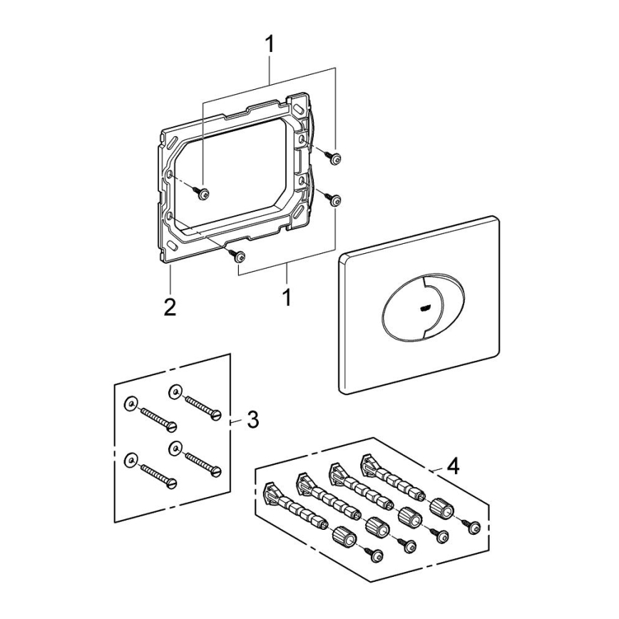 GROHE 38506SH0 - Betätigungsplatte SKATE AIR 156 × 197 mm, weiß