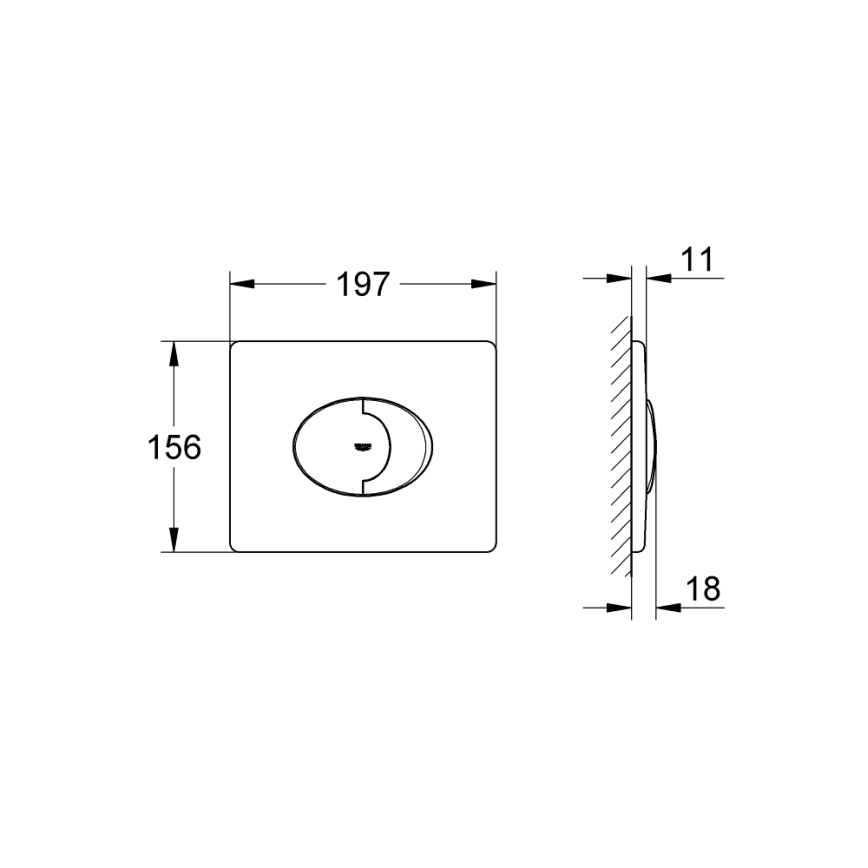 GROHE 38506SH0 - Spültaste SKATE AIR 156 × 197 mm weiß