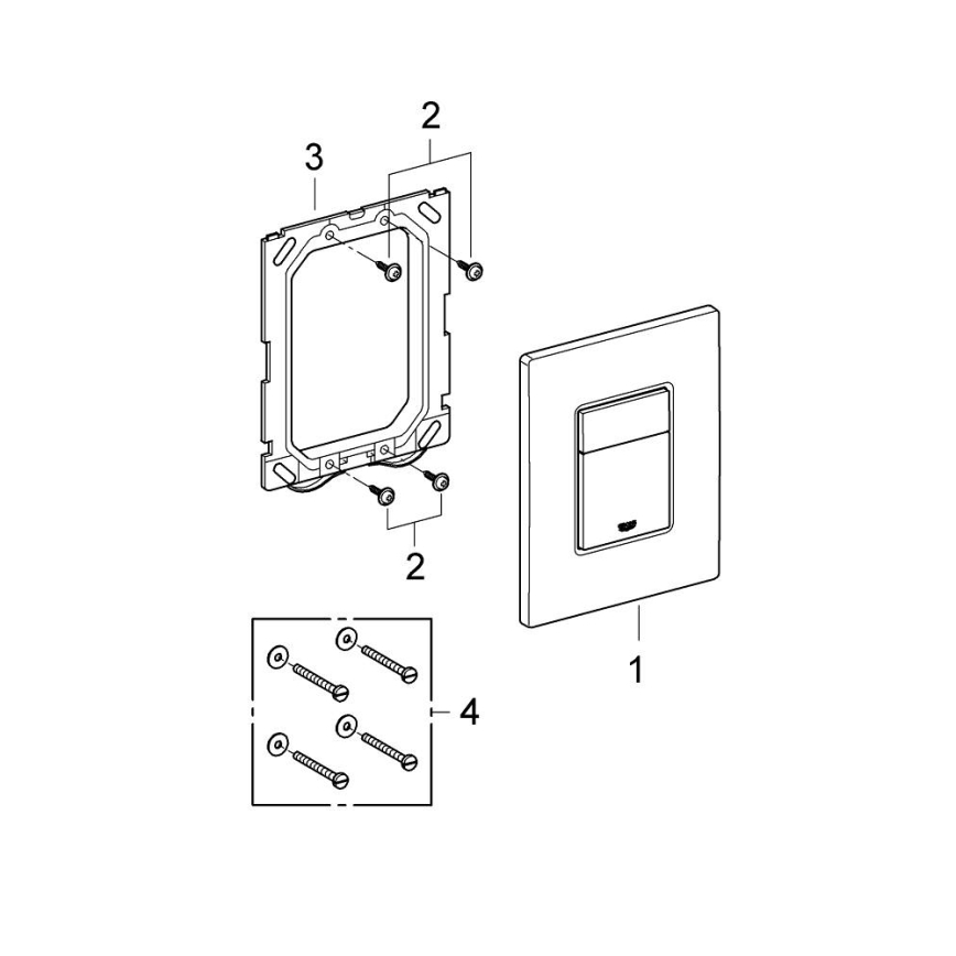 GROHE 38732DL0 - Betätigungsplatte SKATE COSMOPOLITAN 156 × 197 mm Kupfer