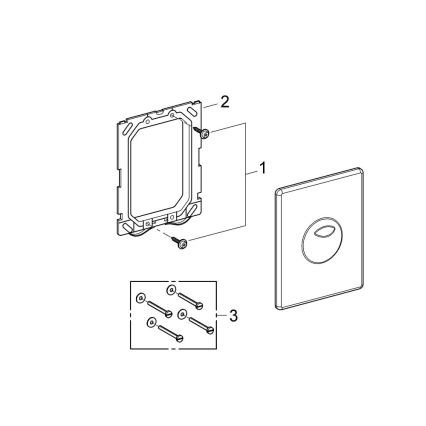 GROHE 38862SH0 - Betätigungsplatte SKATE 156 × 197 mm weiß