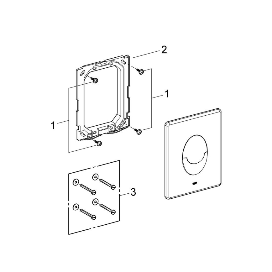 GROHE 389642430 - START Betätigungsplatte 156 × 197 mm schwarz