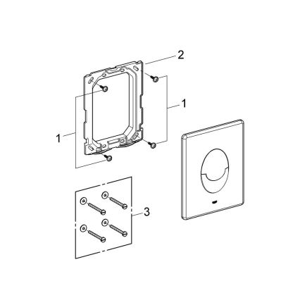 GROHE 38964P00 - START Betätigungsplatte 156 × 197 mm matt-chrom