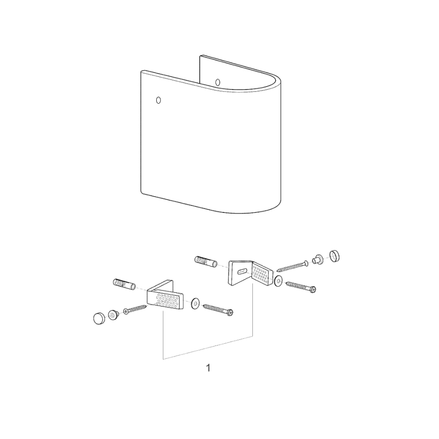 GROHE 39201000 - Halbsäule EURO CERAMIC 210 × 300 × 322 mm Keramik/weiß