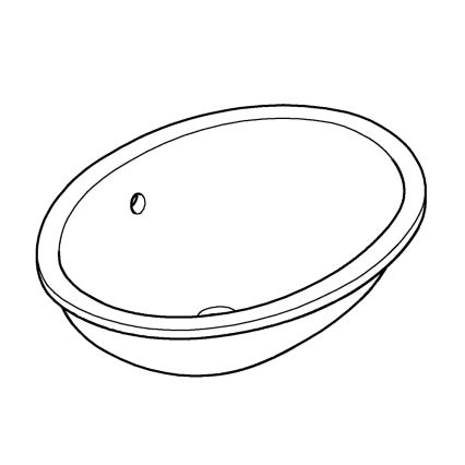 GROHE 39423000 - Unterbau-Waschbecken BAU CERAMIC 560 × 420 mm Keramik/weiß