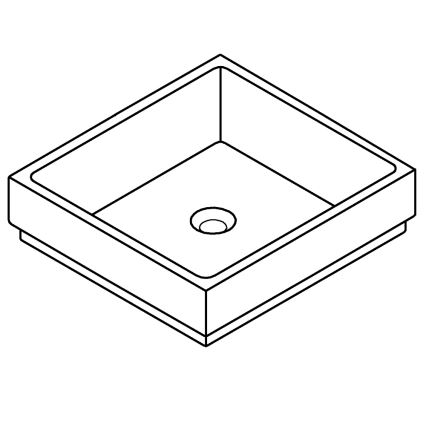 GROHE 3948100H - Waschbecken CUBE 500 × 470 mm Keramik/weiß
