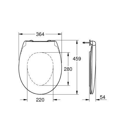 GROHE 39493000 - WC-Sitz BAU CERAMIC DuroWhite