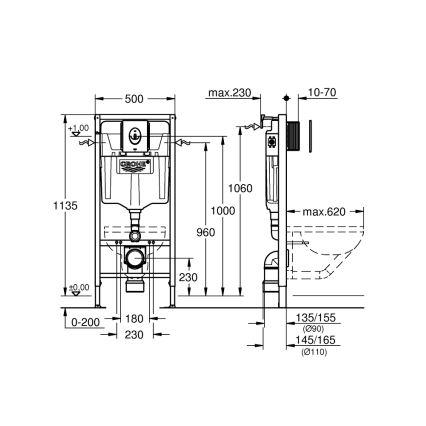 GROHE 39883000 - Vorwandinstallation SOLIDO 1,13 m, glänzender Chrom