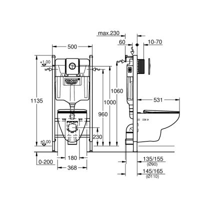 GROHE 39900000 - SOLIDO 6-in-1-Set, 1,13 m, Keramik/Weiß