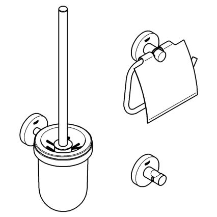 GROHE 40407001 - ESSENTIALS Zubehör-Set, glänzender Chrom