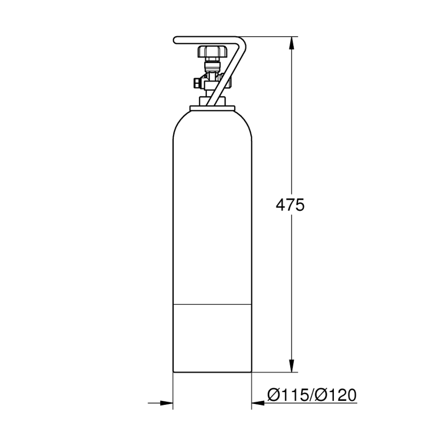 GROHE 40423000 - Starter-Set CO2-Druckflasche GROHE BLUE 2 kg