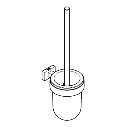 GROHE 40513AL1 - WC-Reinigungsset ESSENTIALS CUBE, Graphit