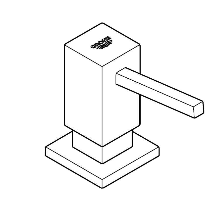 GROHE 40649000 - Seifenspender CUBIC 500 ml Hochglanz-Chrom