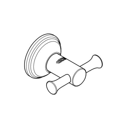 GROHE 40656001 - Bademantelhaken ESSENTIALS AUTHENTIC glänzender Chrom