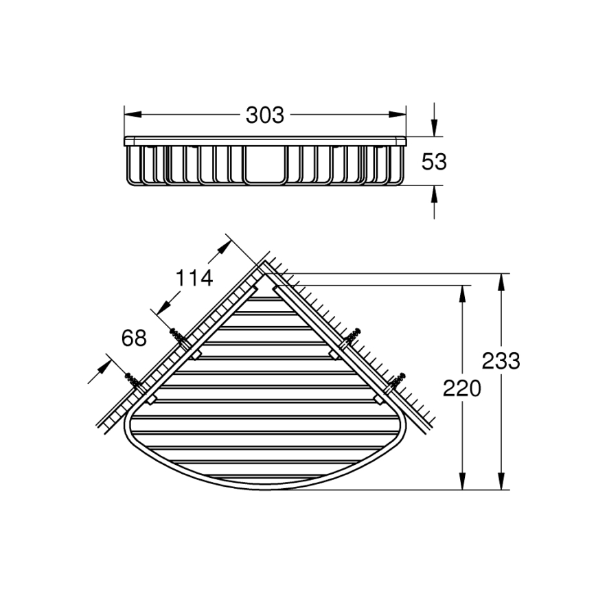 GROHE 40663001 - Drahtseifenhalter BAUCOSMOPOLITAN glänzender Chrom
