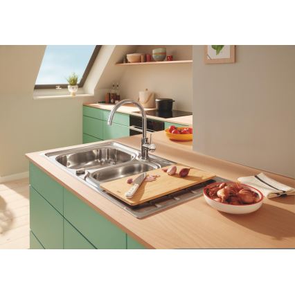 GROHE 40750HV0 - Schneidebrett aus Holz, 450 × 240 × 19 mm