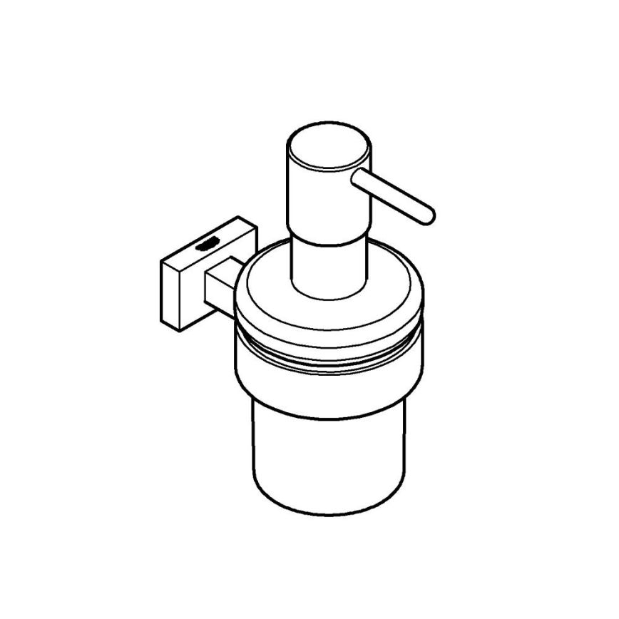 GROHE 40756001 - Flüssigseifenspender ESSENTIALS CUBE 160 ml, hochglanzverchromt