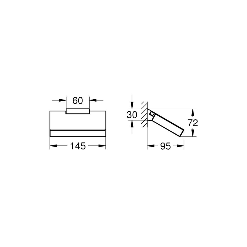 GROHE 40781000 - WC-Papierhalter SELECTION CUBE glänzender Chrom