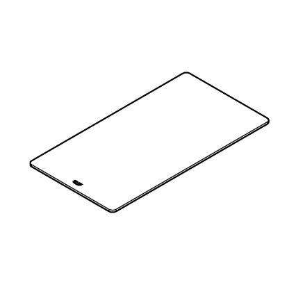 GROHE 40786L00 - Glas-Schneidebrett 450 × 240 × 19 mm, weiß