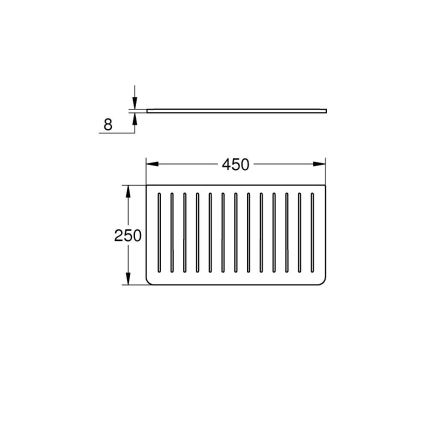 GROHE 40872K00 - Abtropfplatte 450 x 250 mm Keramik/schwarz