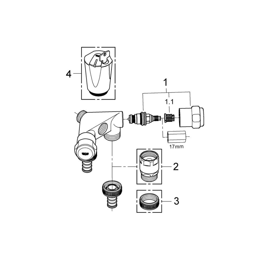 GROHE 41020000 - Doppelventil EGGEMANN 12” Hochglanz-Chrom