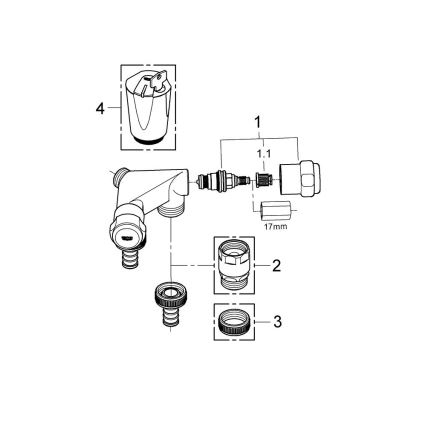 GROHE 41022000 - Doppelventil EGGEMANN DN 15, chromglänzend