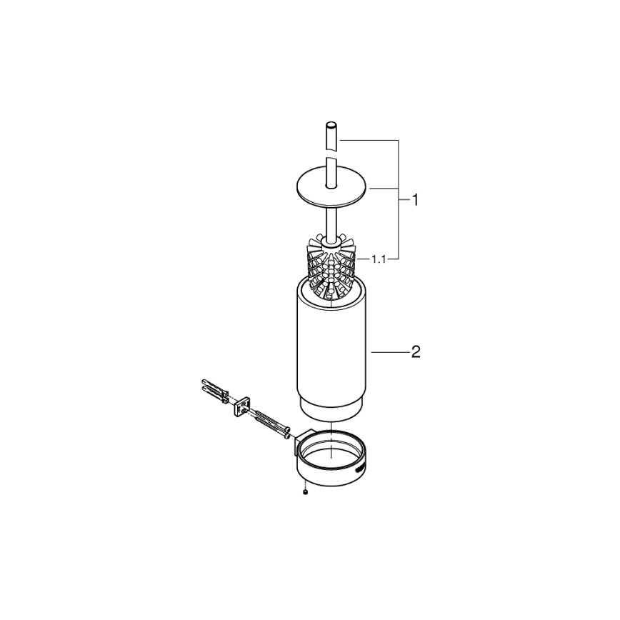 GROHE 41076GL0 - WC-Reinigungsset SELECTION Gold