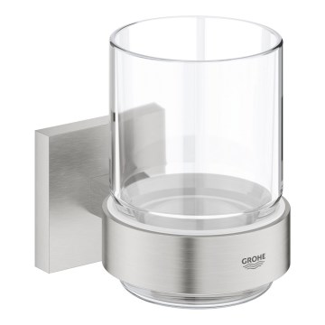 GROHE 41097DC0 - Glas mit Halterung START CUBE, Edelstahl