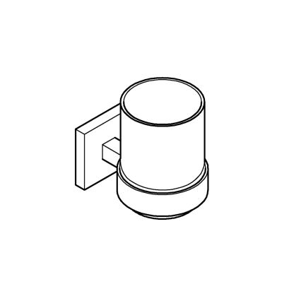 GROHE 41097DC0 - Glas mit Halterung START CUBE, Edelstahl