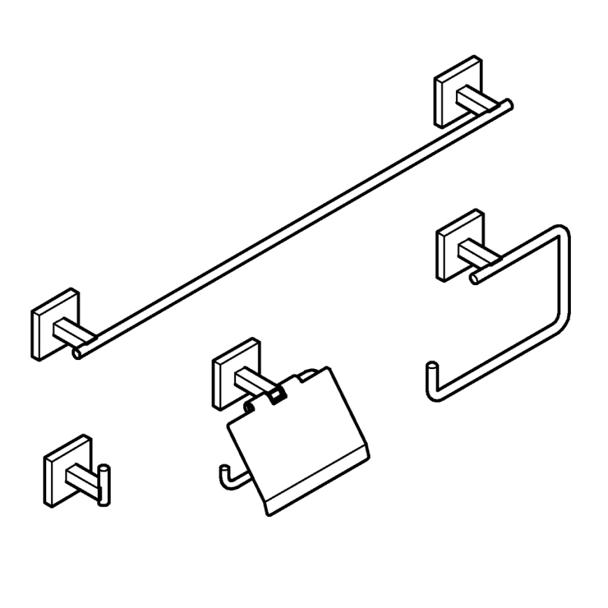 GROHE 411152430 - Zubehör-Set START CUBE 558 mm schwarz