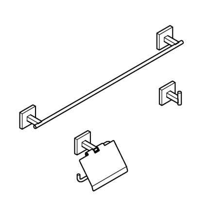 GROHE 411242430 - Zubehör-Set QUICKFIX START CUBE schwarz