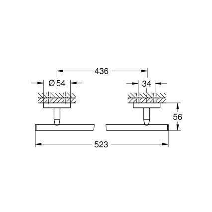 GROHE 41166000 - Handtuchhalter 522 mm, Hochglanz-Chrom