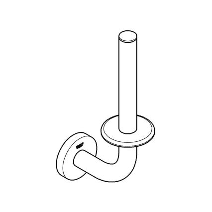 GROHE 41186DC0 - Ersatzrollenhalter für Toilettenpapier, 116 x 232 mm, Edelstahl