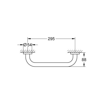 GROHE 41189DC0 - Wannengriff START 349 mm Edelstahl