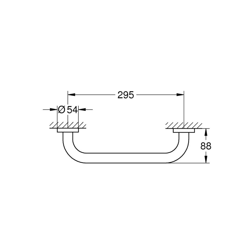 GROHE 41189DC0 - Wannengriff START 349 mm Edelstahl