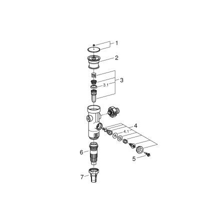 GROHE 43996000 - Druckspüler RONDO 3”