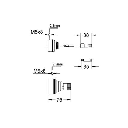 GROHE 47781000 - Verlängerungsset 27,5 mm