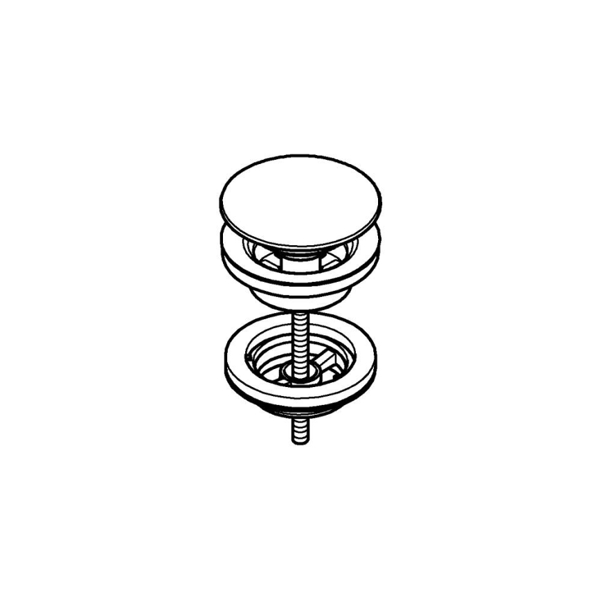 GROHE 65807AL0 - Ablaufgarnitur für Waschbecken mit Überlauf, Graphit
