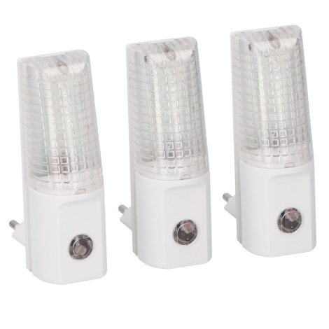 Grundig 99 – SET 3x LED Steckdosen-Nachtlicht 3xLED/0,5W/230V