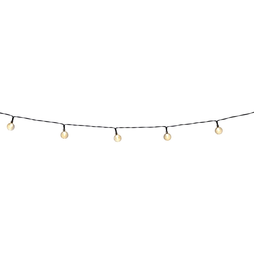 Grundig - Dimmbare LED-Solarlichterkette 50xLED/8 Funktionen 9,35m IP44 warmweiβ + Fernbedienung