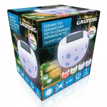 Grundig - LED RGB Solarleuchte LED/0,06W/1,2V 600 mAh