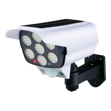 Grundig - LED-Solar-Attrappe einer Sicherheitskamera mit Sensor, 1,2 V/800 mAh + Fernbedienung