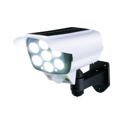 Grundig - LED-Solar-Attrappe einer Sicherheitskamera mit Sensor, 1,2 V/800 mAh + Fernbedienung