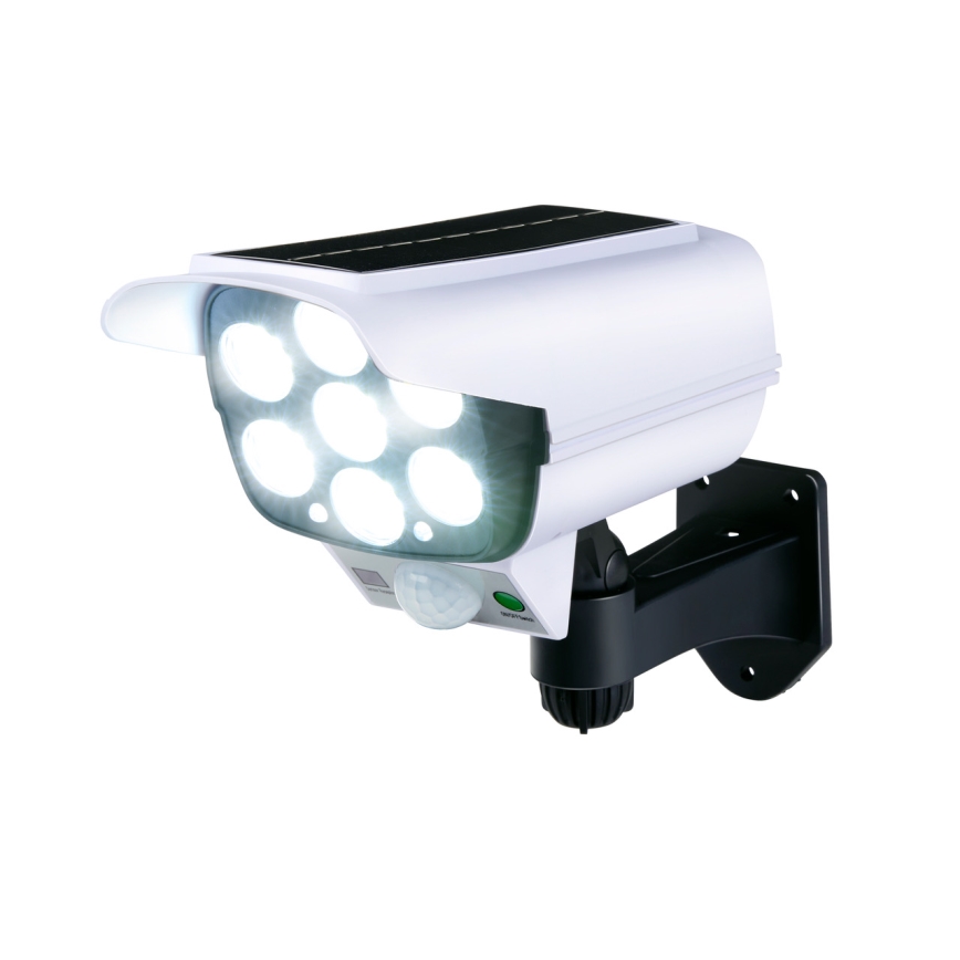 Grundig - LED-Solar-Attrappe einer Sicherheitskamera mit Sensor, 1,2 V/800 mAh + Fernbedienung