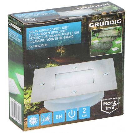 Grundig - LED-Solar-Einfahrtsleuchte 2xLED/1,2V