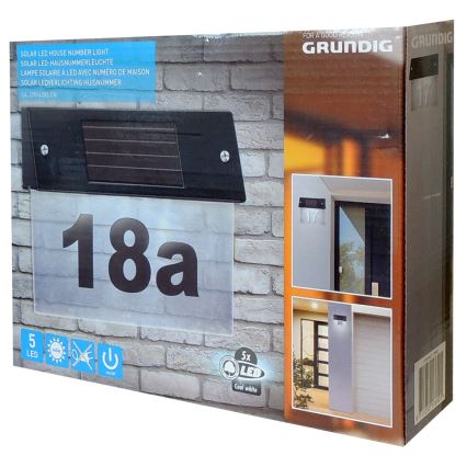 Grundig - LED Solar Hausnummer mit Sensor LED/1,2V IP44