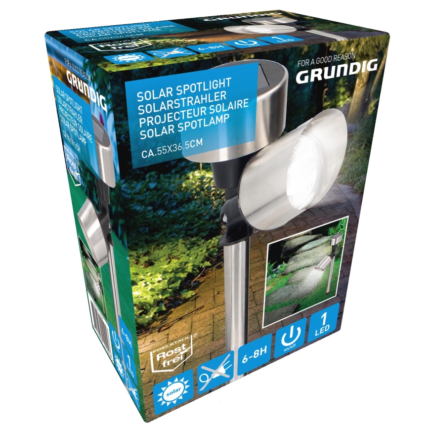 Grundig - LED Solarleuchte LED/1,2V 40 mAh
