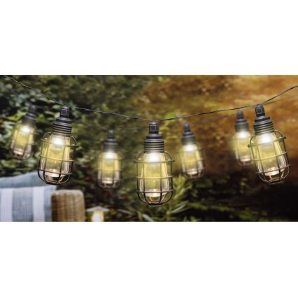 Grundig - LED-Solarlichterkette 10xLED 3,8m IP44 warmweiβ