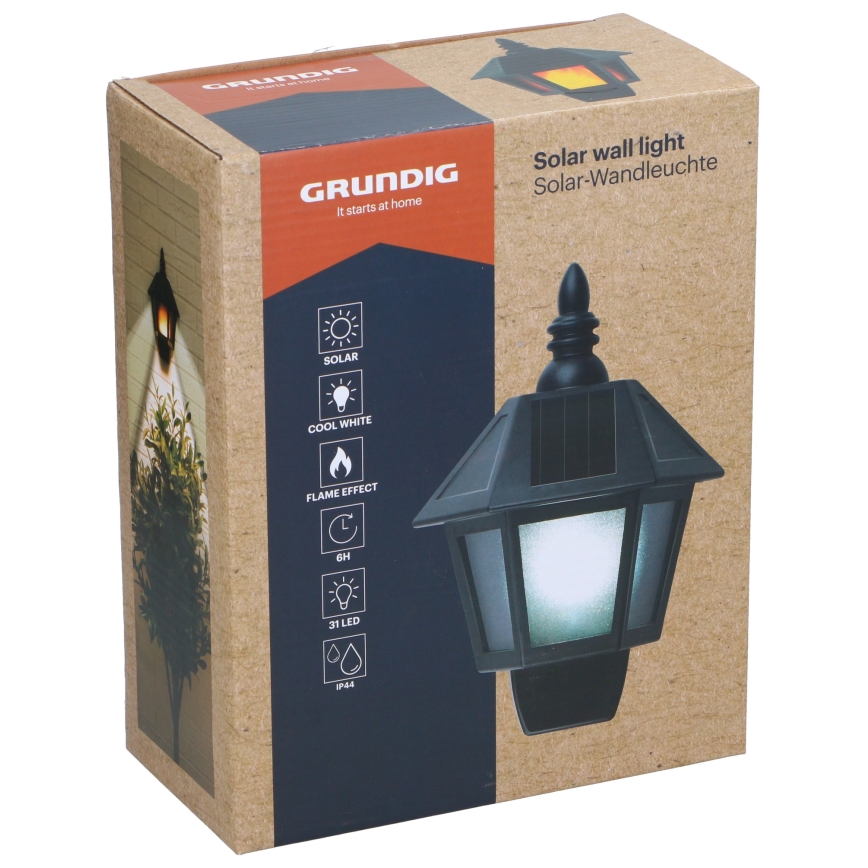 Grundig - LED-Solarwandleuchte LED/1,2V IP44