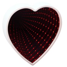 Grundig - LED-Spiegel HEART LED/3xAA